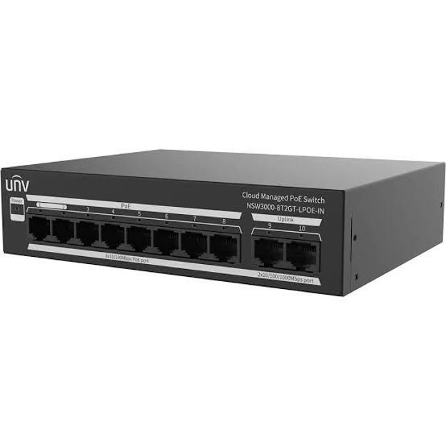 سوئیچ 8 کانال PoE یونی ویو مدل NSW3000-8T2GT-LPOE-IN